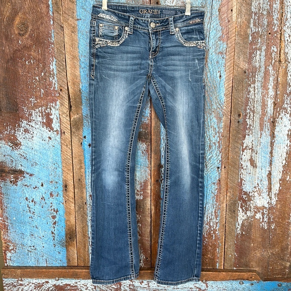 Grace in LA Jeans Women’s Size 28 Embroidered Boot Cut Jeans